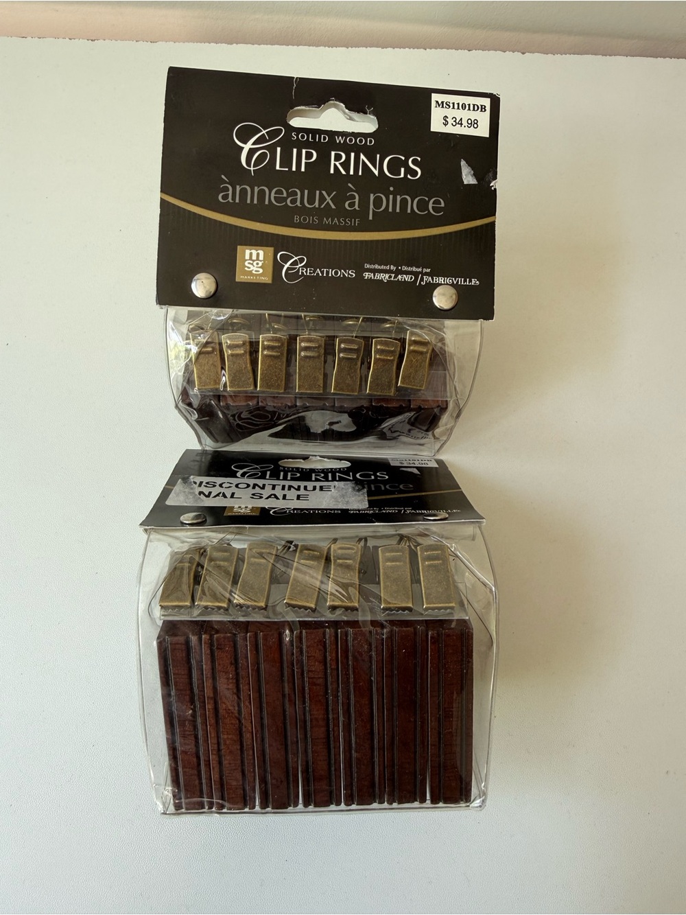 Solid Wood Clip Rings - Dark Brown